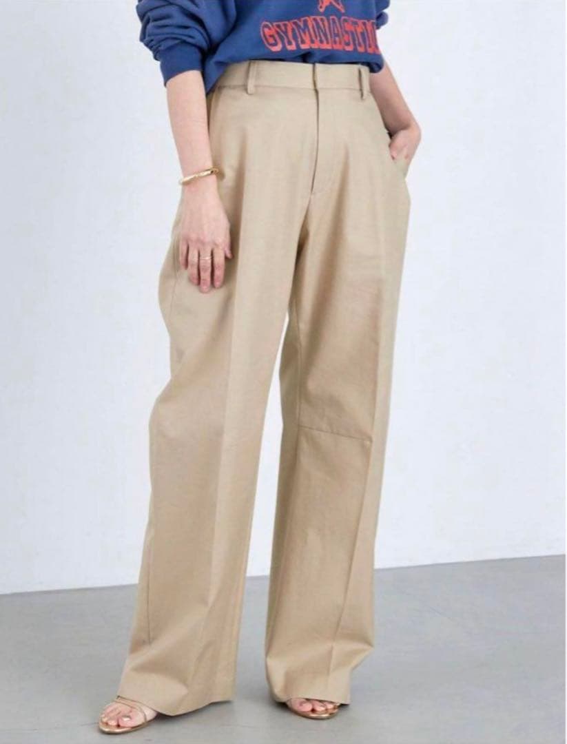 Deuxieme Classe TUCK CHINO ワイドパンツ 34