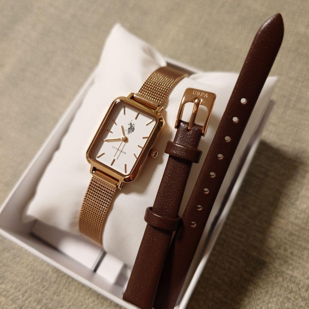 U.S. POLO ASSN. レディースウォッチ ゴールド