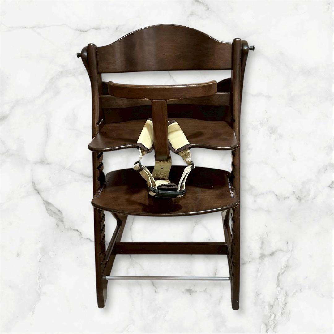 大和屋 ベビーチェア すくすくプラス 木製 ベルト付き yamatoya