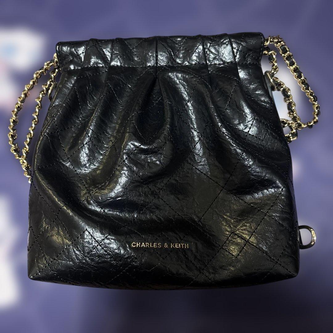 Charles & Keith ドゥオ チェーンハンドルツーウェイバックパック