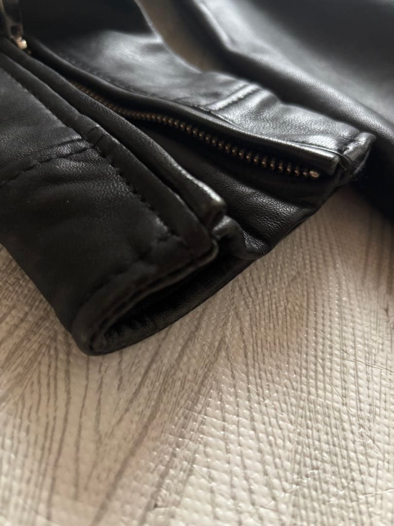 【美品】UNITED TOKYO 襟付きシングルライダース　ラムレザー　サイズ1