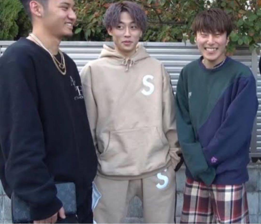 Supreme S Logo セットアップ　コムドット ゆうた　ブラウン　茶