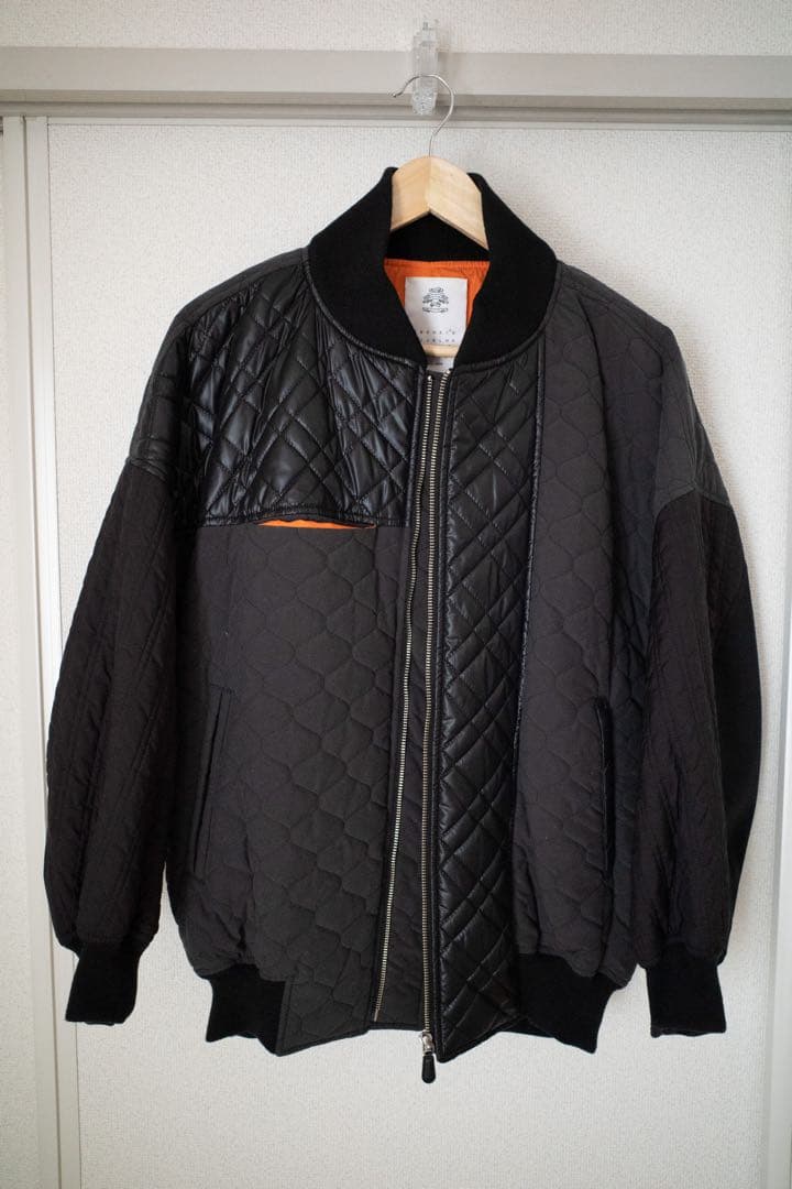 stof ストフ 山肌コラージュキルトブルゾン