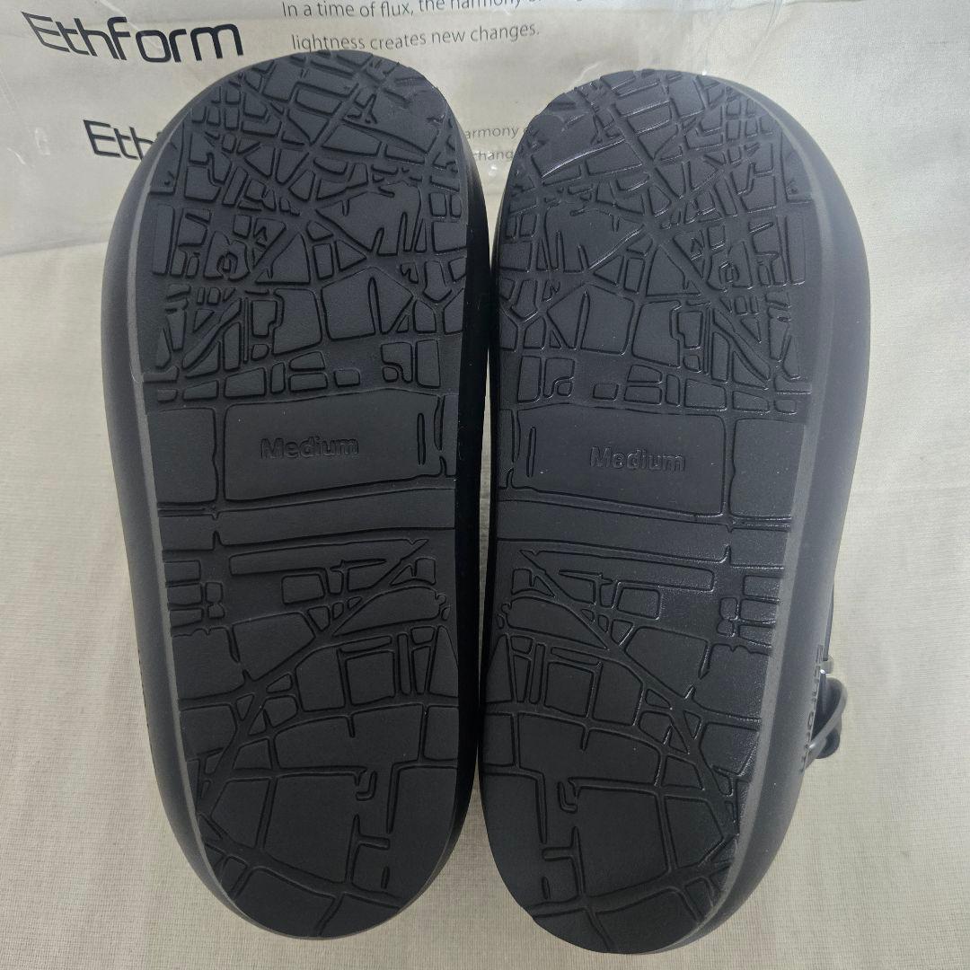 【未使用品】Ethform ブラック TERRE 　M　エフォーム　サボサンダル