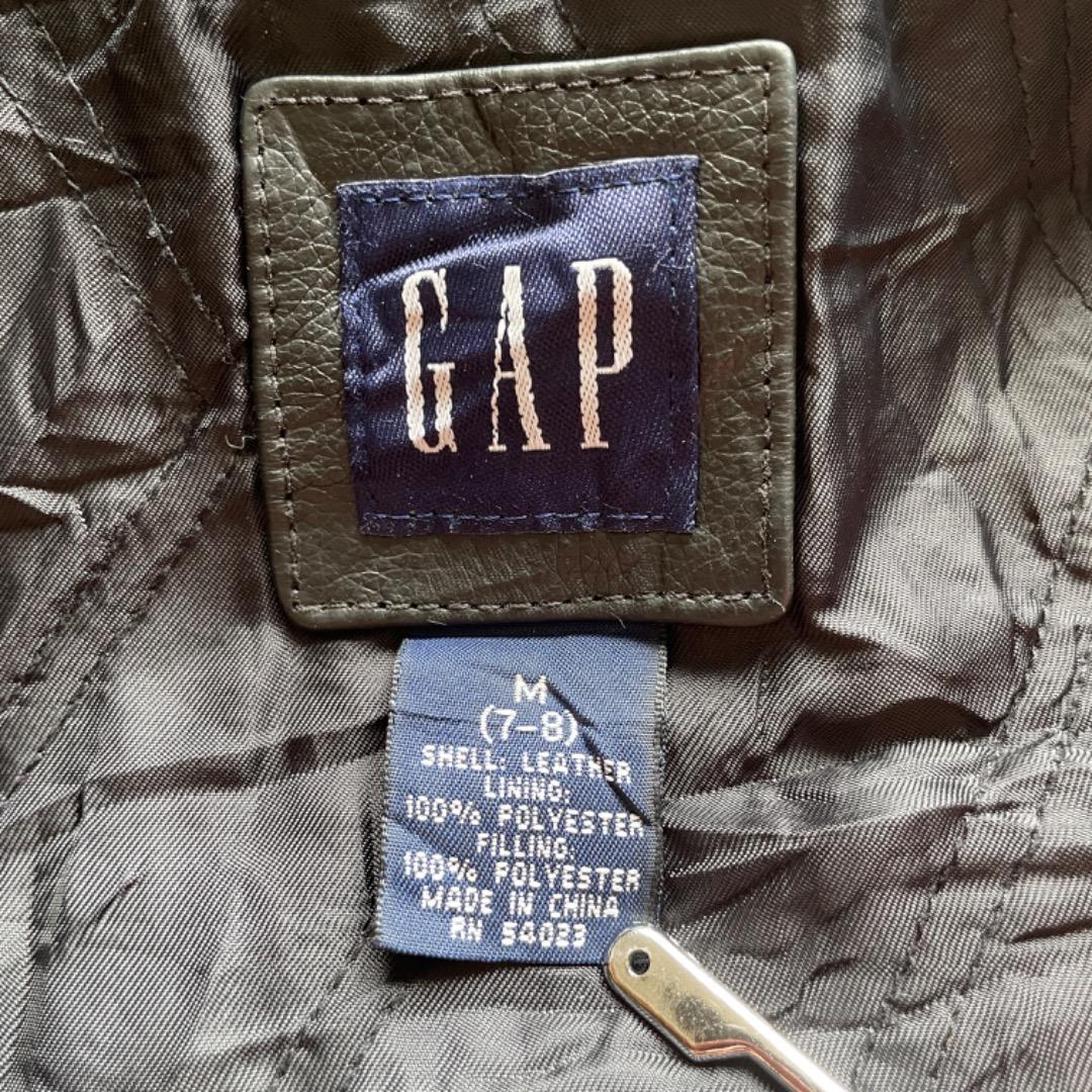 90s OLD GAP シングルライダース レザージャケット 本革 M