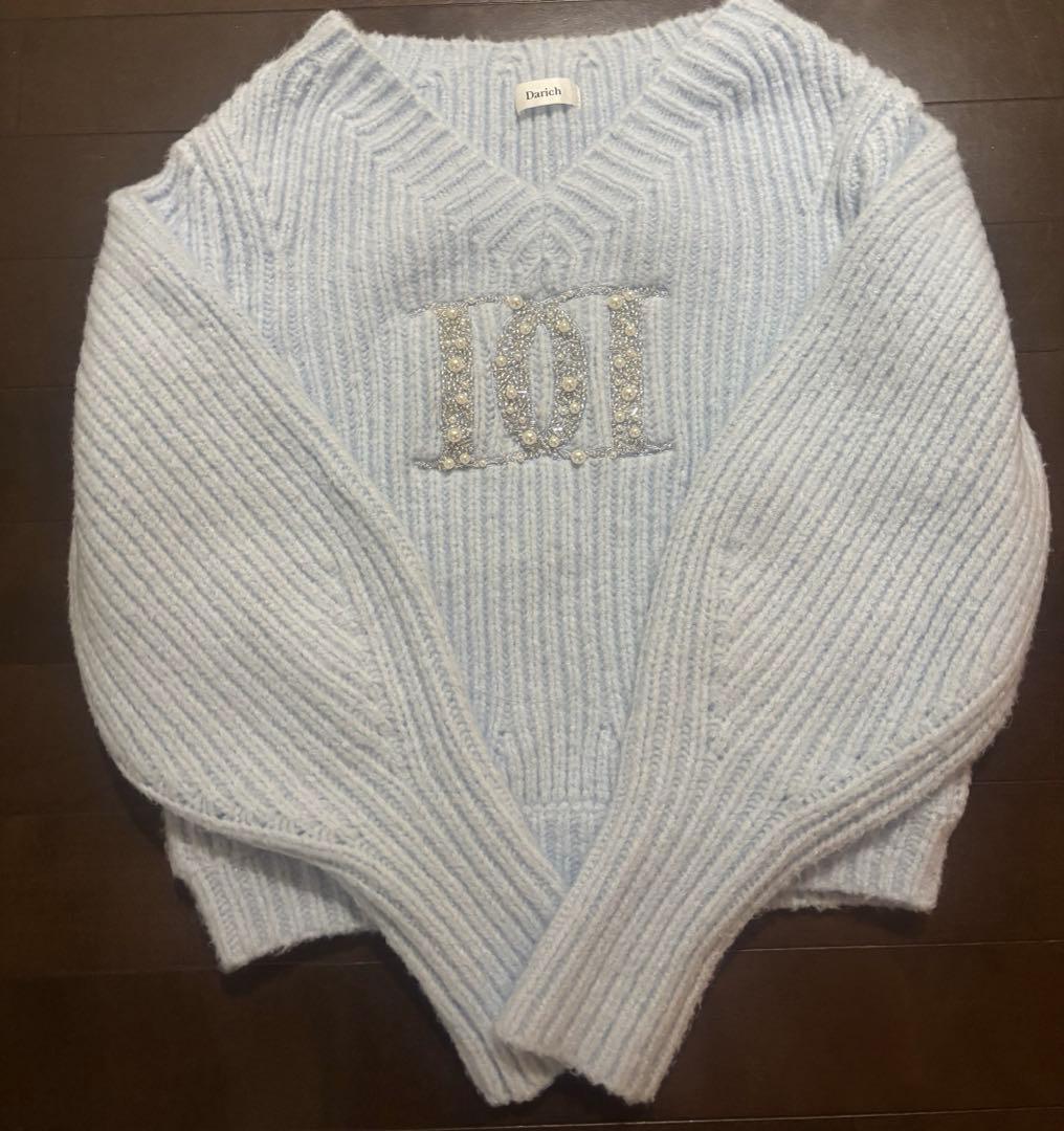 Darich ファンシービーズDD ロゴボリュームニット トップス