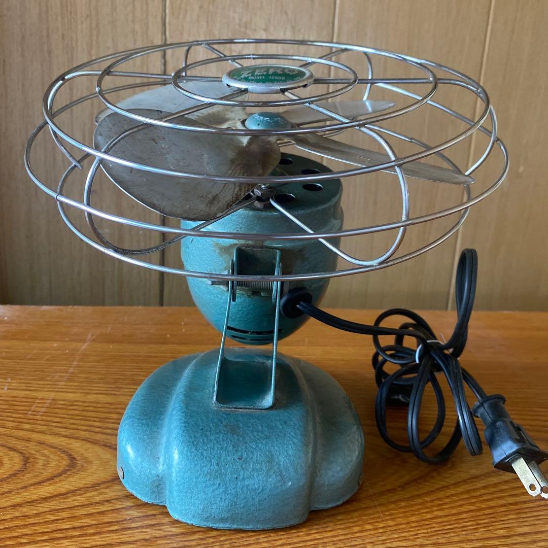 50年代、ZERO モデル 1250R 卓上扇風機 グリーン色アンティーク