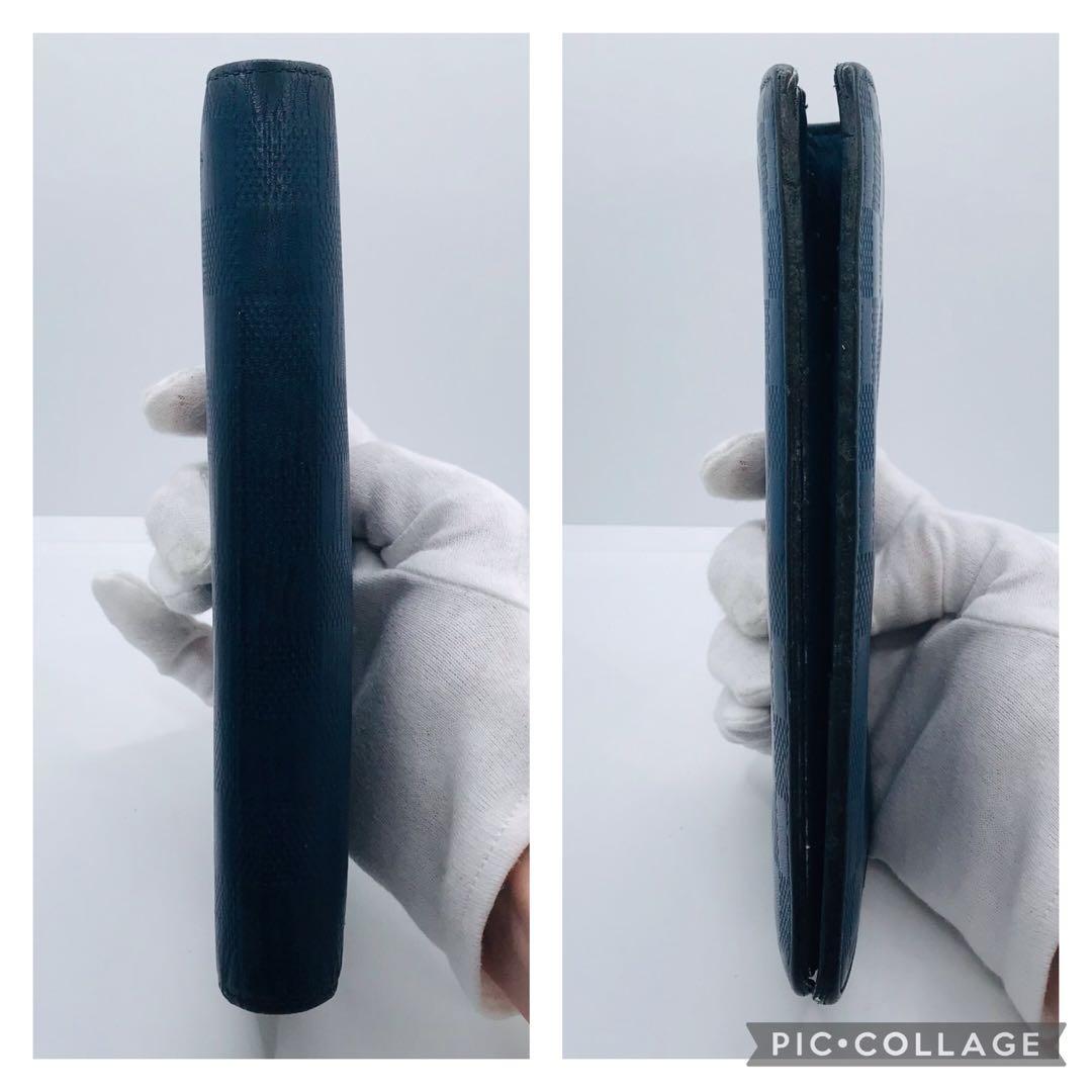 ルイヴィトン✨ダミエ アンフィニ ポルトフォイユ プラザ 長財布 ネイビー