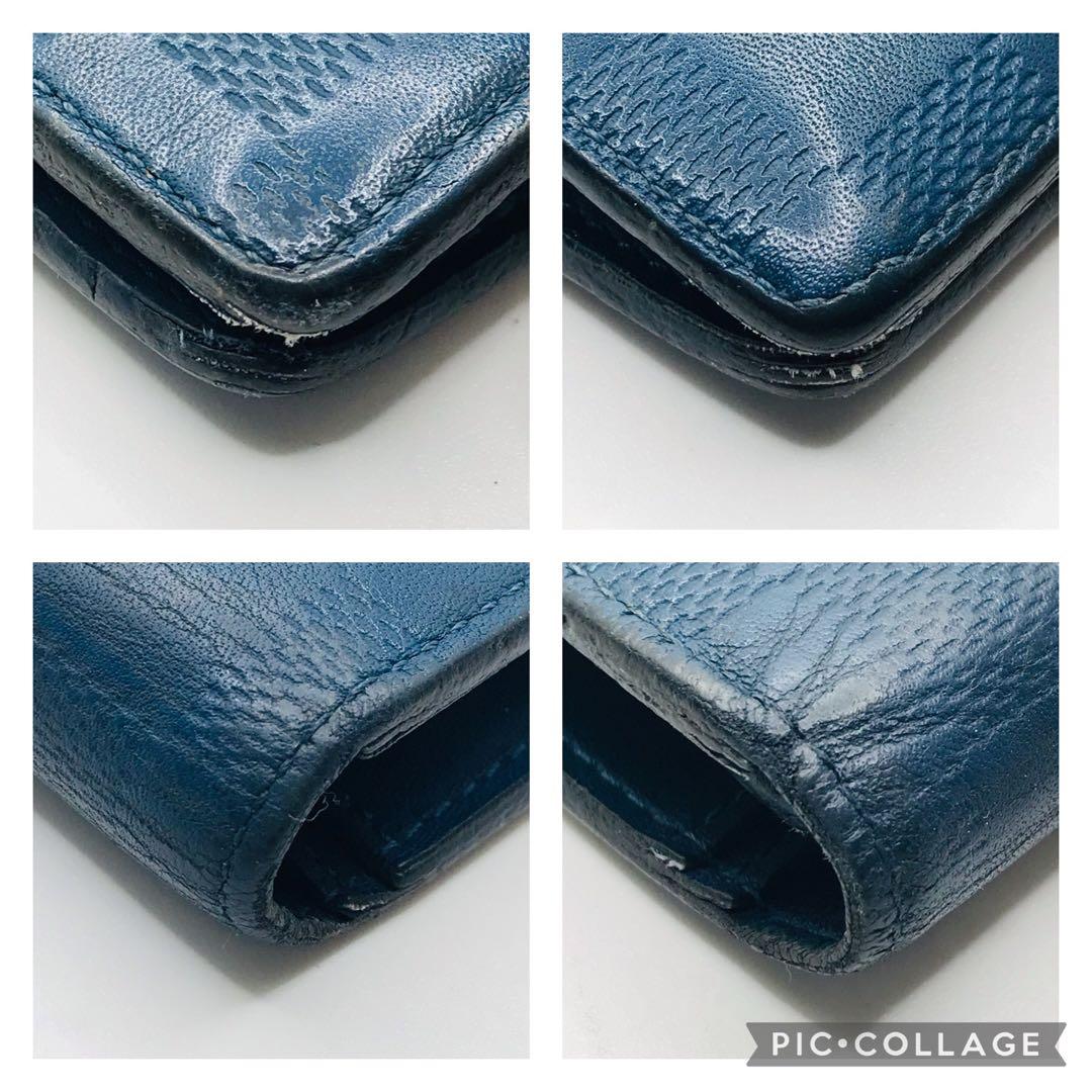 ルイヴィトン✨ダミエ アンフィニ ポルトフォイユ プラザ 長財布 ネイビー