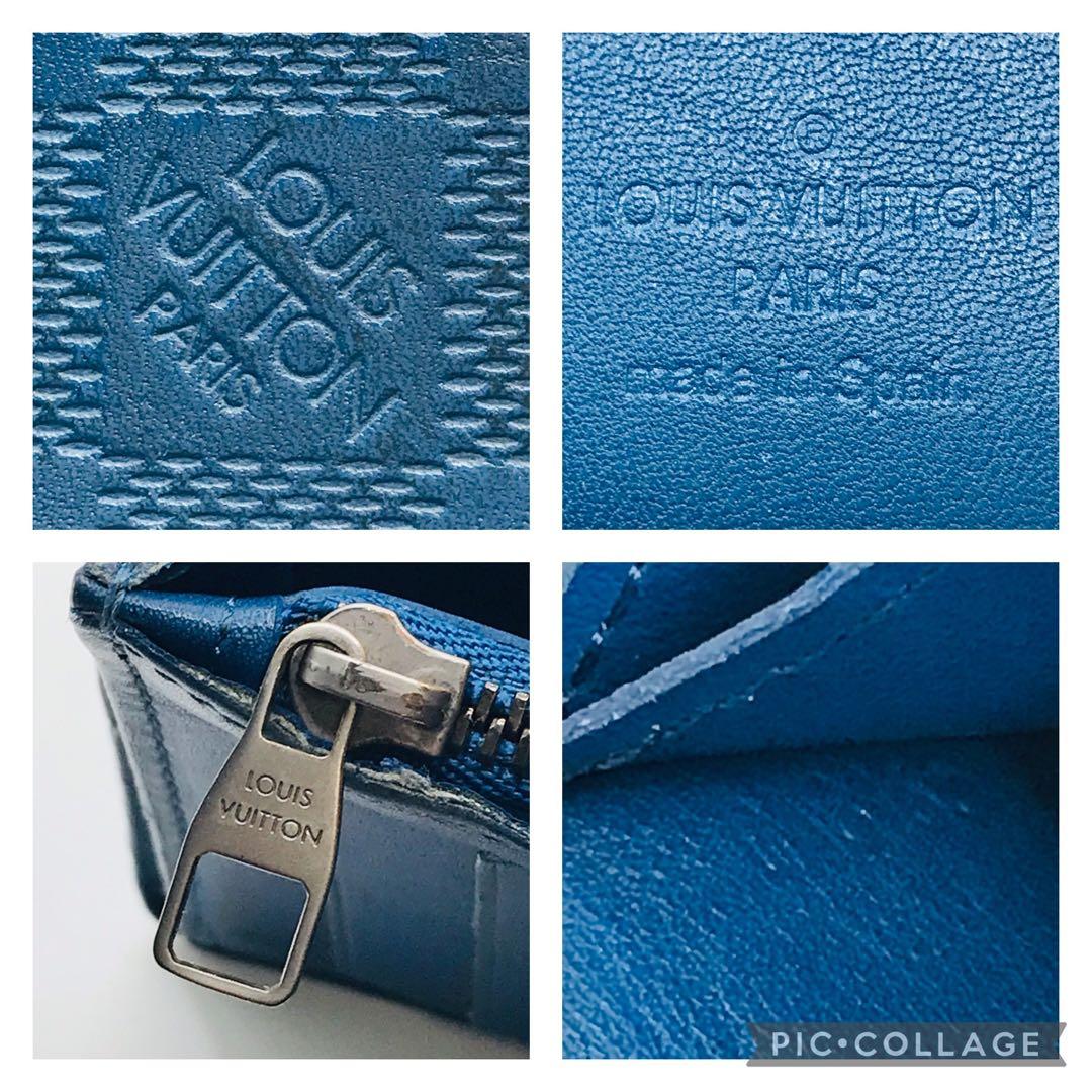 ルイヴィトン✨ダミエ アンフィニ ポルトフォイユ プラザ 長財布 ネイビー