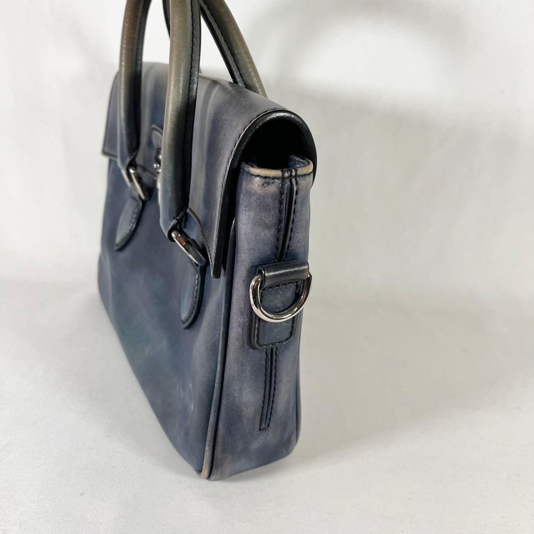 BERLUTI ベルルッティ エミーオガリバー 2WAY ハンドバッグ ブルー