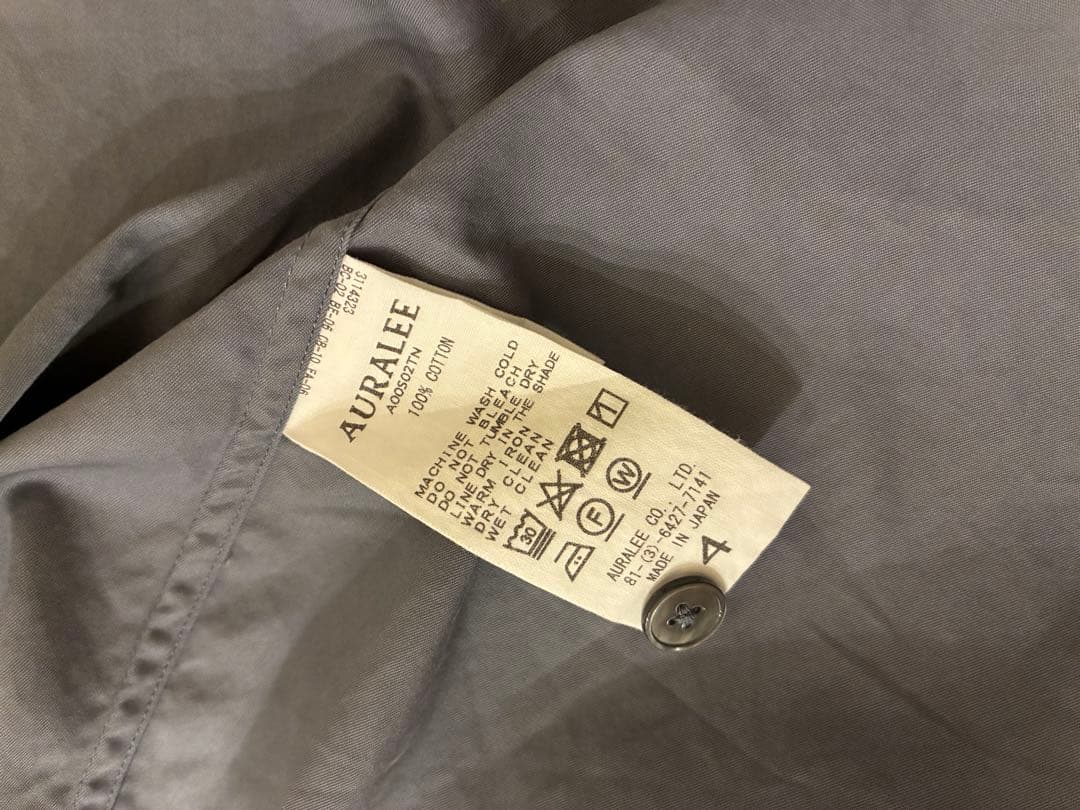 AURALEE ビッグハーフスリーブシャツ
