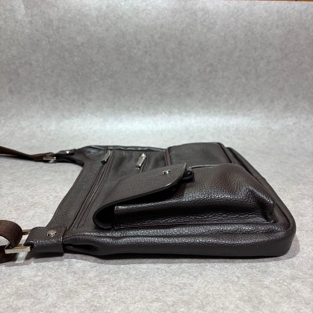 GIUDI ジウディ レザーショルダーバッグ ダークブラウン