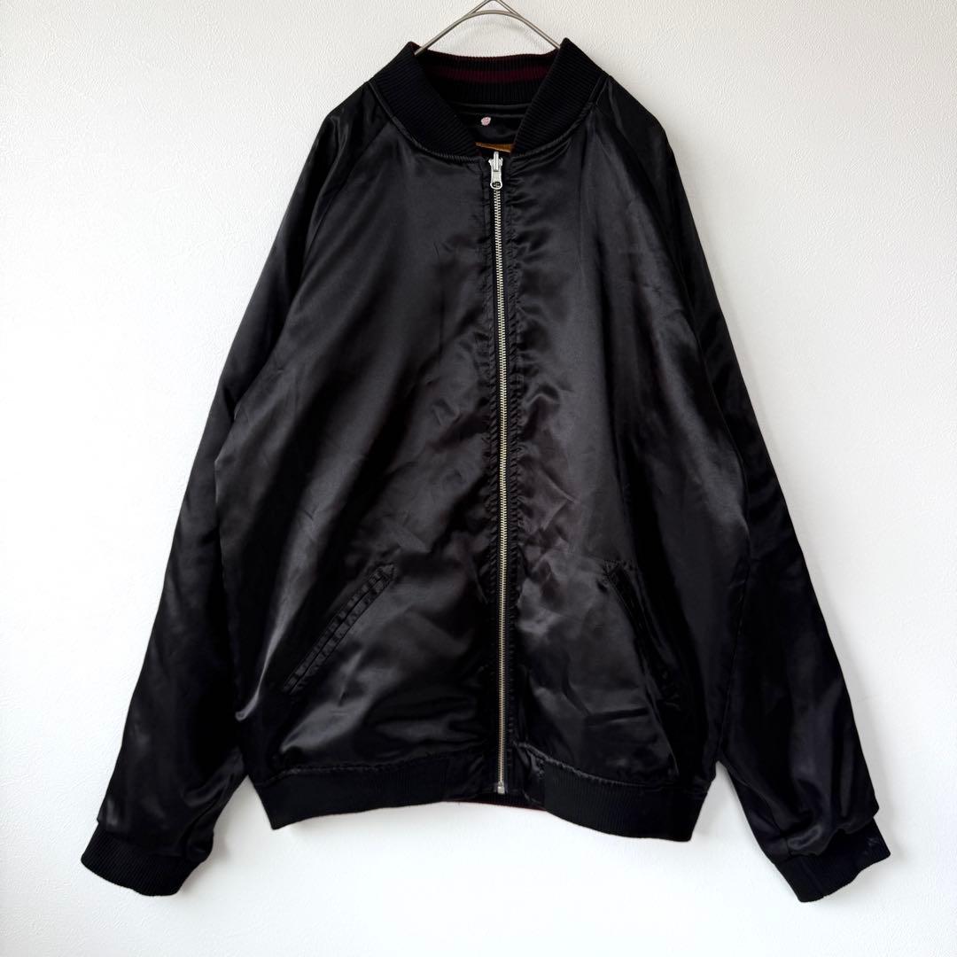 【希少デザイン✨】絡繰魂 風人雷神 和柄 総刺繍 スカジャン リバーシブル XL