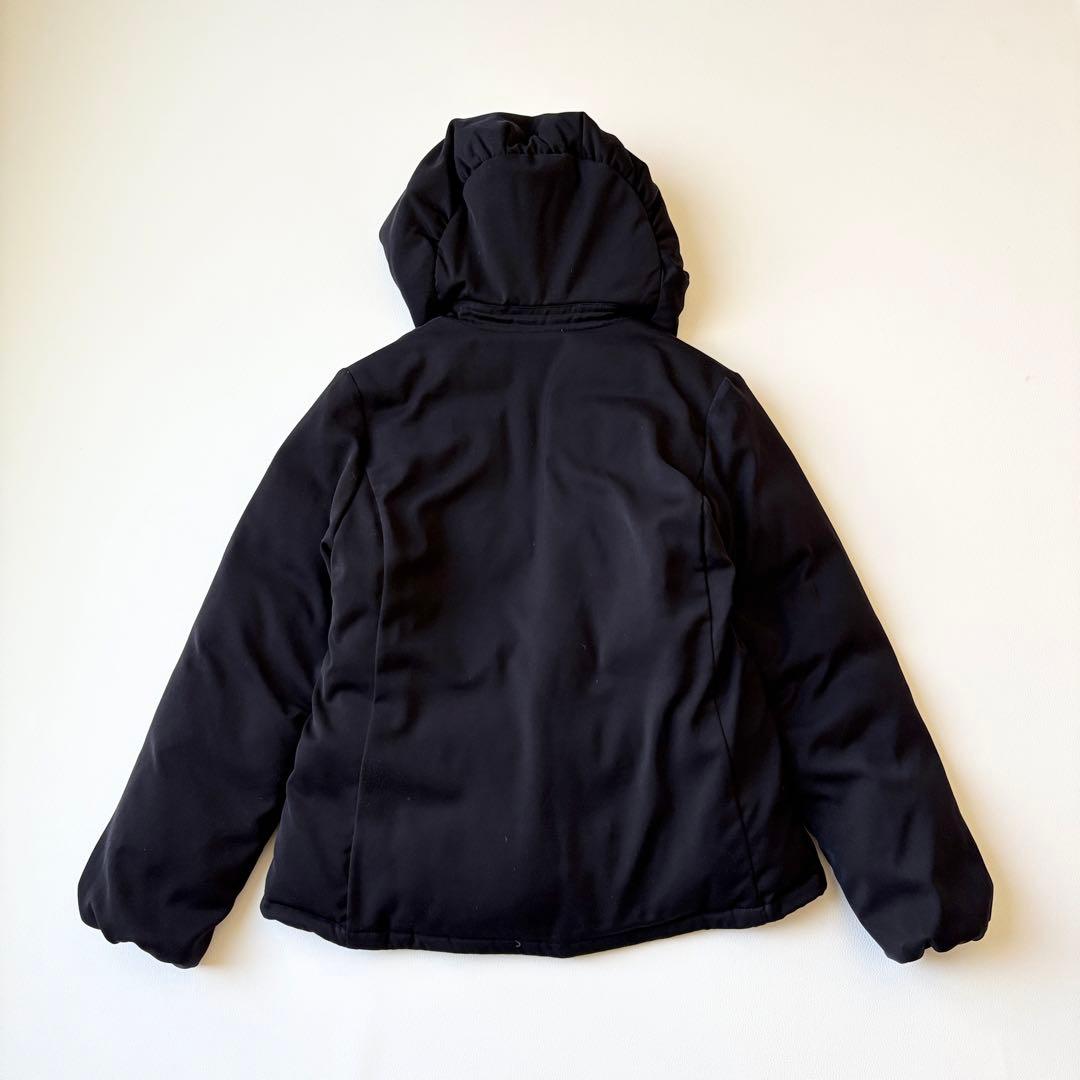 2866y美品ニューヨーカー フーデットショートパデットダウン 紺 近年 フレア