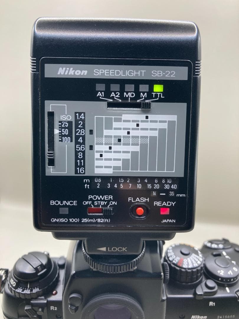 Nikon F4S + MF-22 データバック + SB-22 スピードライト