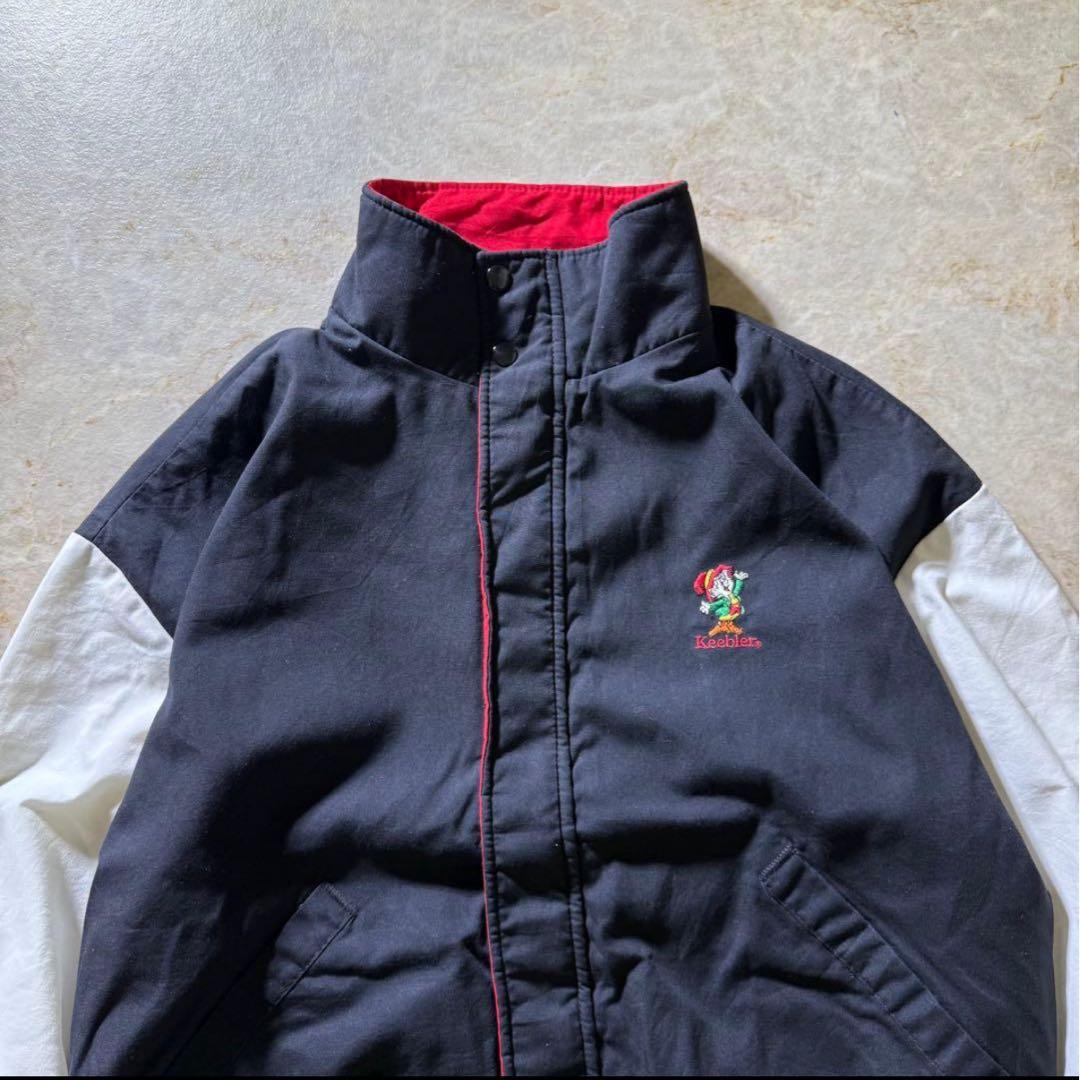 DunbrookeジップアップブルゾンUSA製古着ブラック短丈刺繍ロゴ80s美品