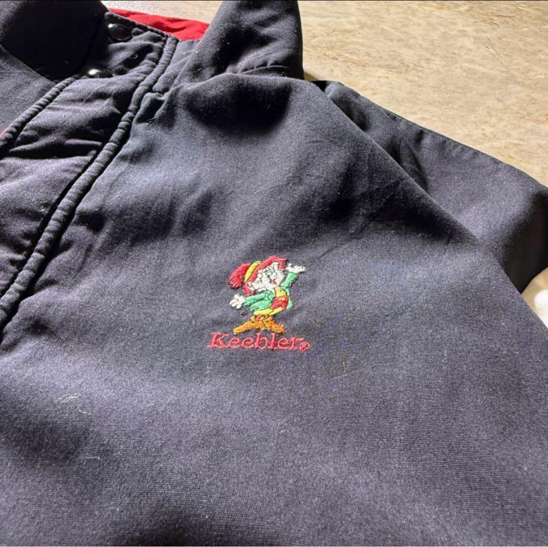 DunbrookeジップアップブルゾンUSA製古着ブラック短丈刺繍ロゴ80s美品