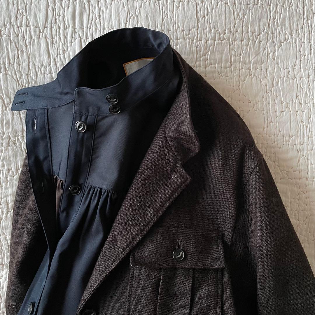 ZANINI コラボARTS&SCIENCE シルクギャザーシャツジャケット