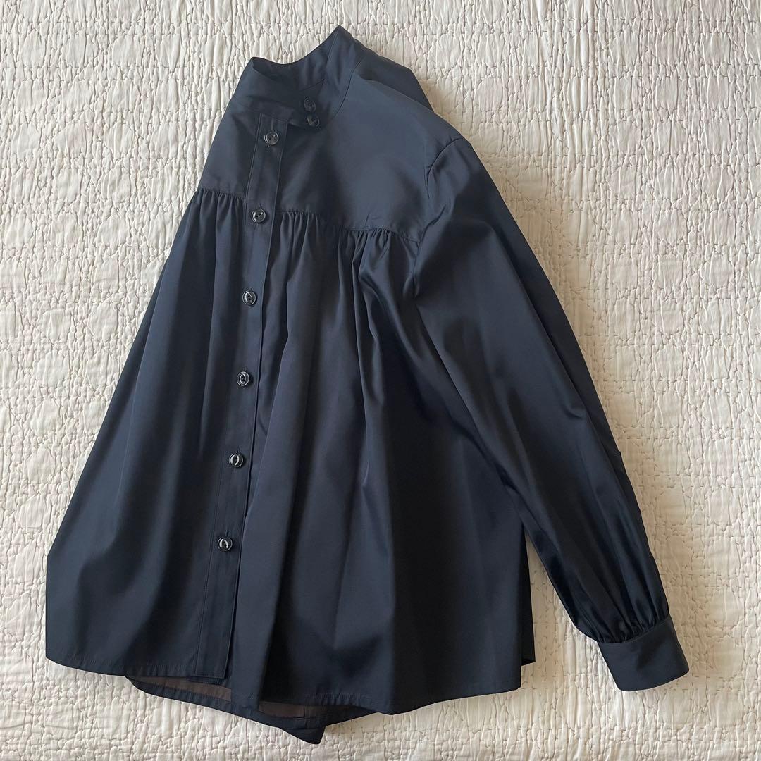 ZANINI コラボARTS&SCIENCE シルクギャザーシャツジャケット