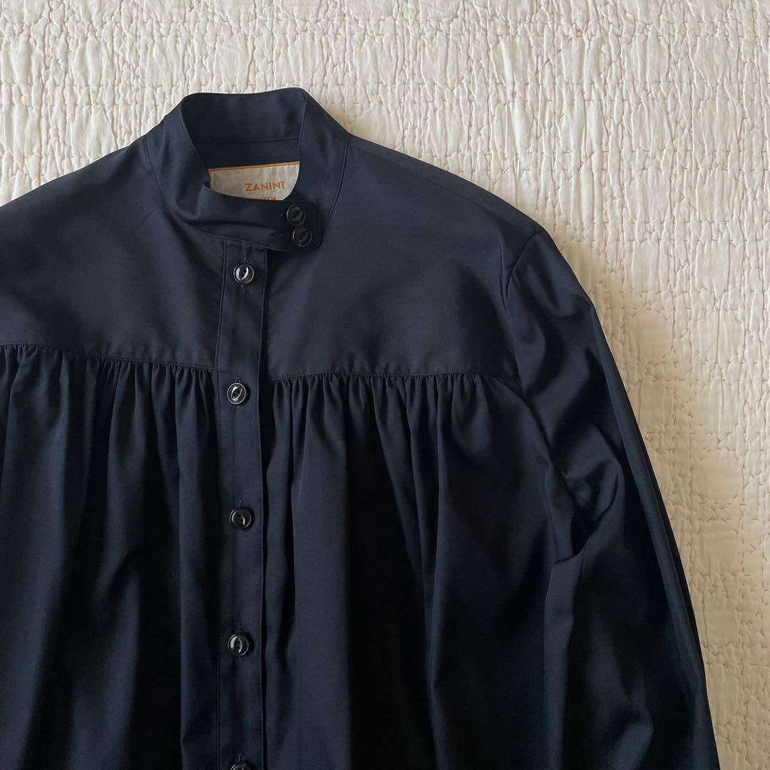ZANINI コラボARTS&SCIENCE シルクギャザーシャツジャケット