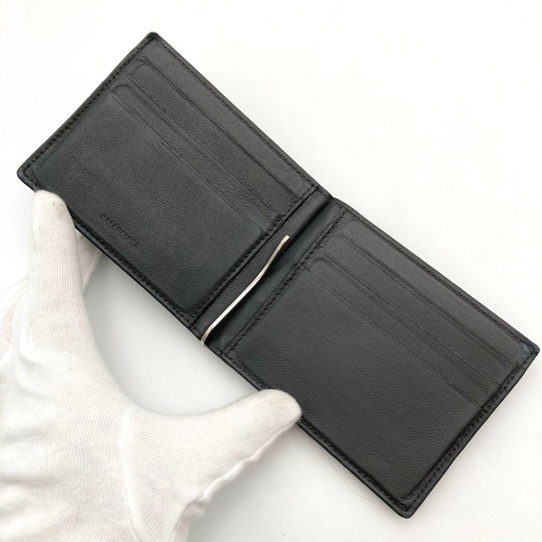 ふーた✨BALENCIAGA エブリデイ マネークリップ 財布 本革クロコ