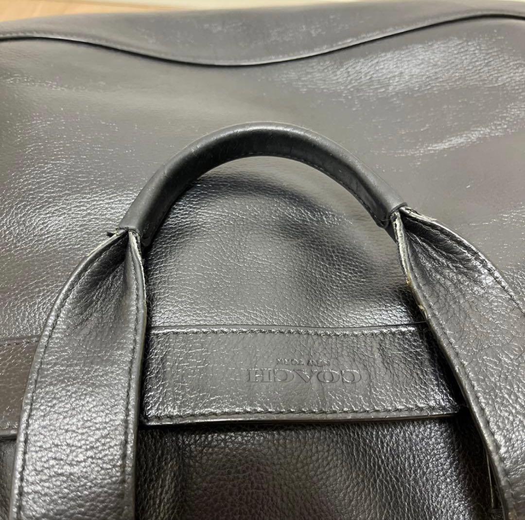 YUMIKORO　coach黒 レザー ビジネスバッグ
