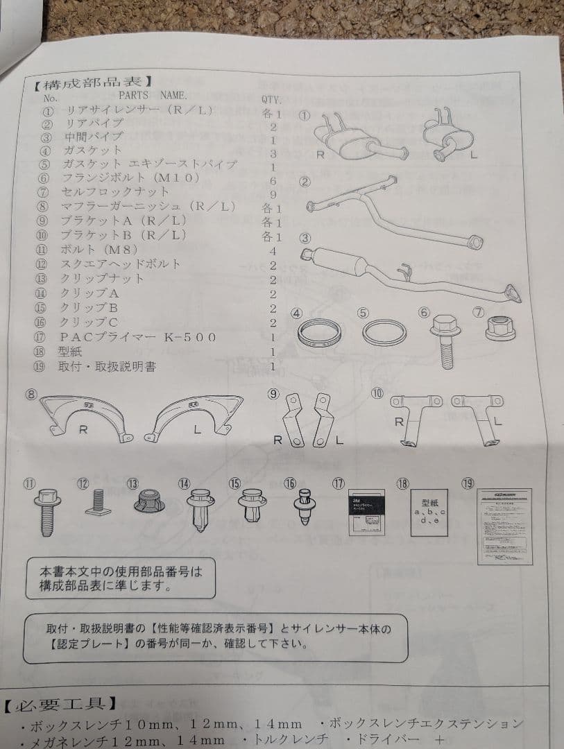 スポーツマフラー 18000XNR K050　無限　シビック　マフラー　FL1