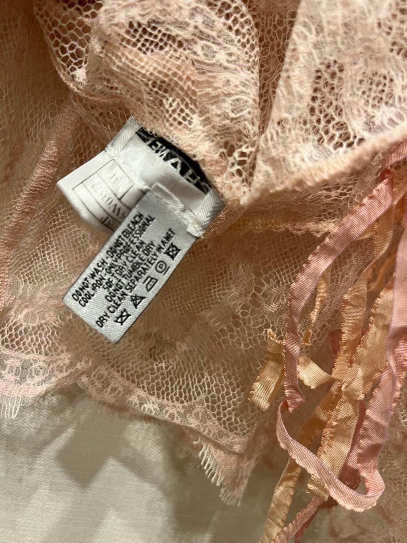 CHANEL ピンク レース Vネック キャミソール