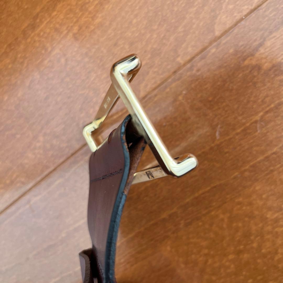 IENA 本革ベルト　茶　フランス製　AMBOISEアンボワーズ