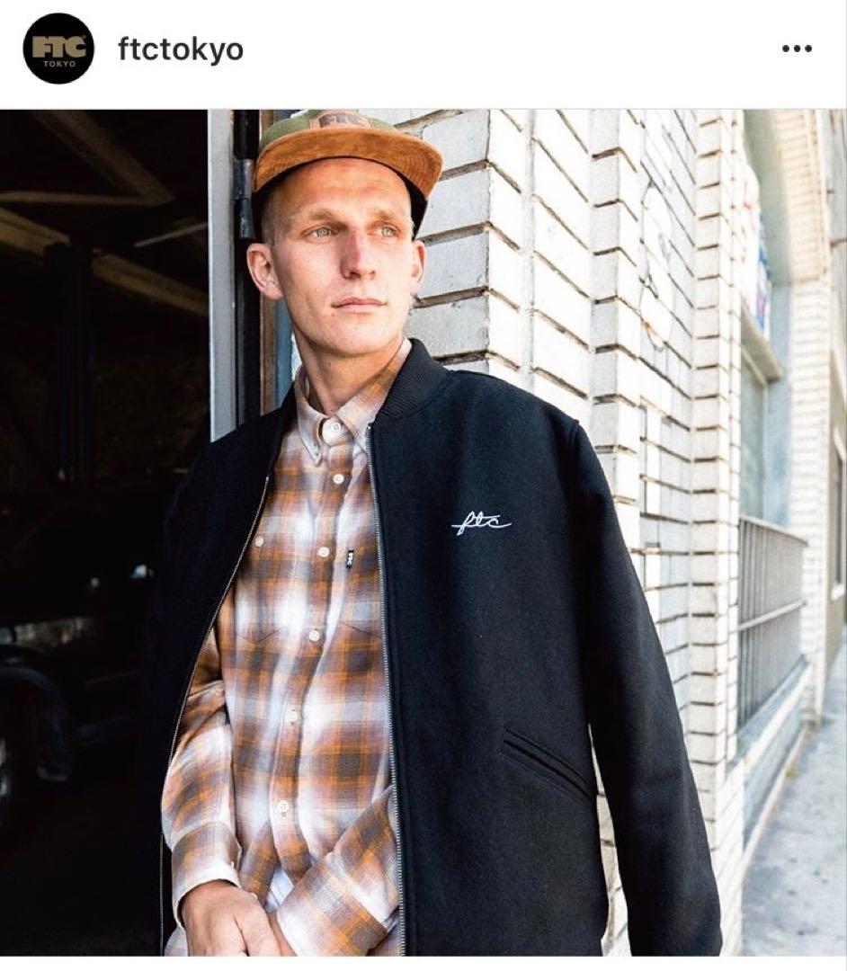 FTC 黒 メルトン生地中綿MA-1 Mサイズ