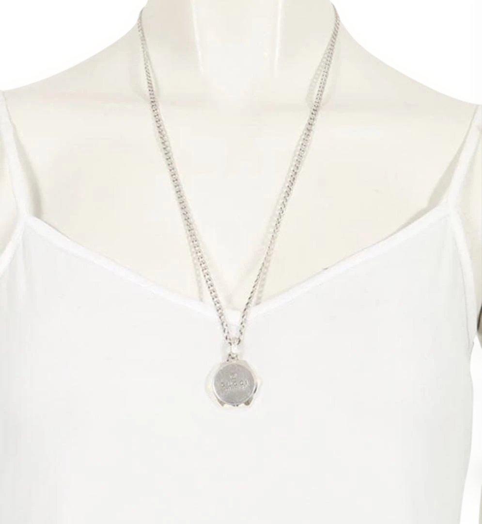 美品 GUCCI グッチ ヘキサゴン ペンダントネックレス