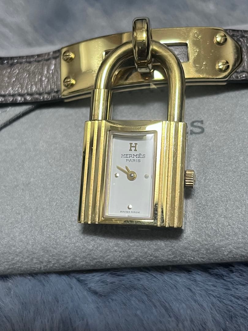 エルメス ケリーウォッチ 純正オーストリッチ ヴィンテージ 稼働品