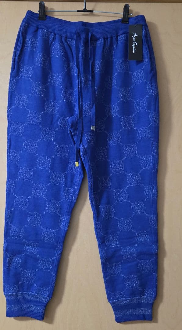 アンコキーヌ　コアスパンヤーンニットラメモノグラム柄　セットアップ　M& LL