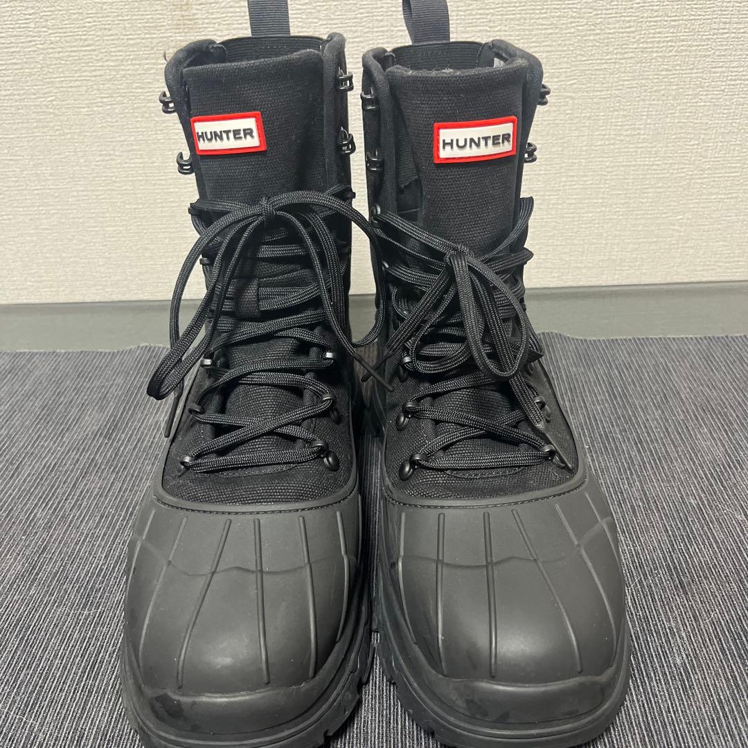 極美品！HUNTER エクスプローラーブーツ　レインブーツ　厚底　雨の日OK