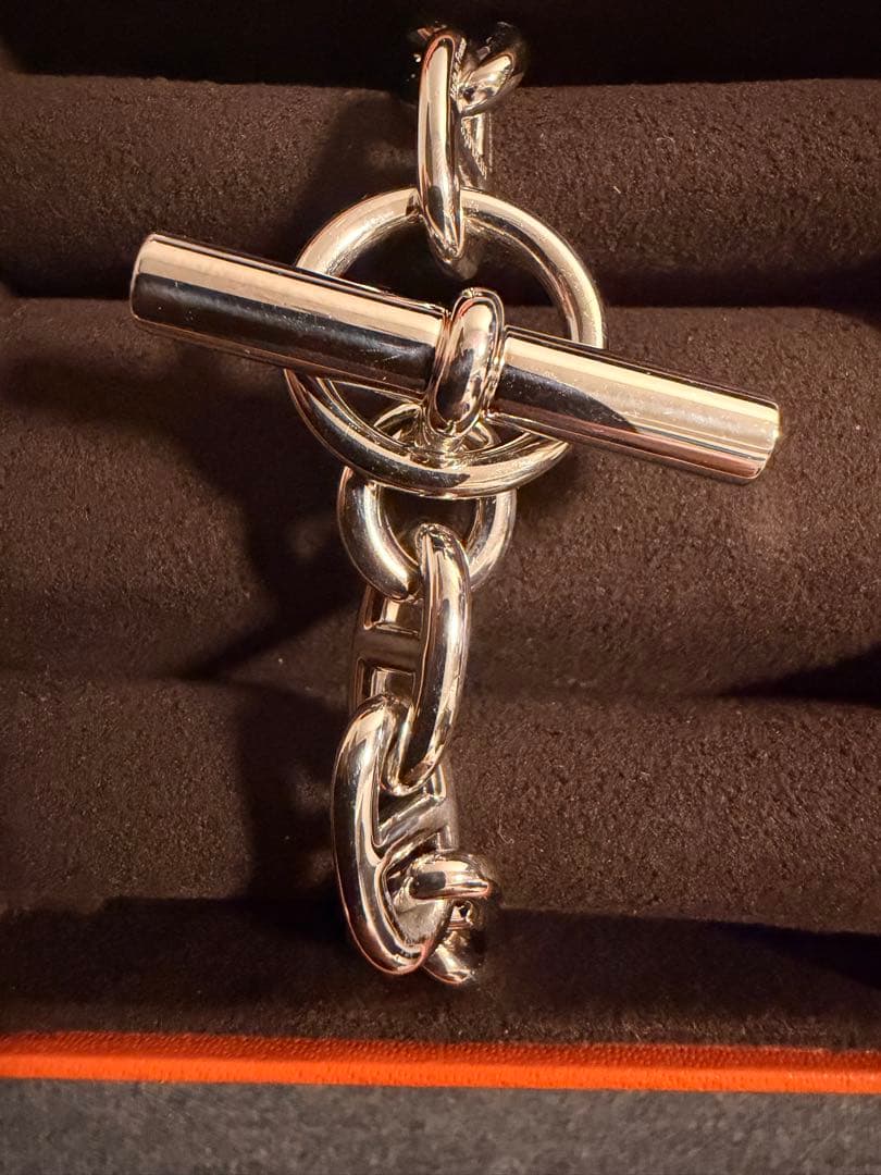 新品未使用 エルメス シェーヌダンクル MM16 シルバーブレスレット