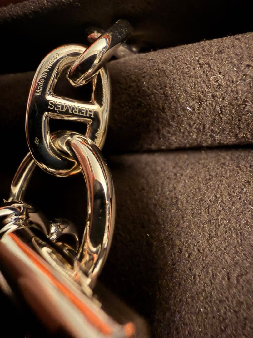 新品未使用 エルメス シェーヌダンクル MM16 シルバーブレスレット