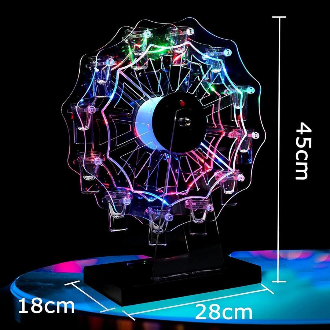 新品 テキーラ観覧車 LED 観覧車 ワインラック 酒グラススタンド 充電式