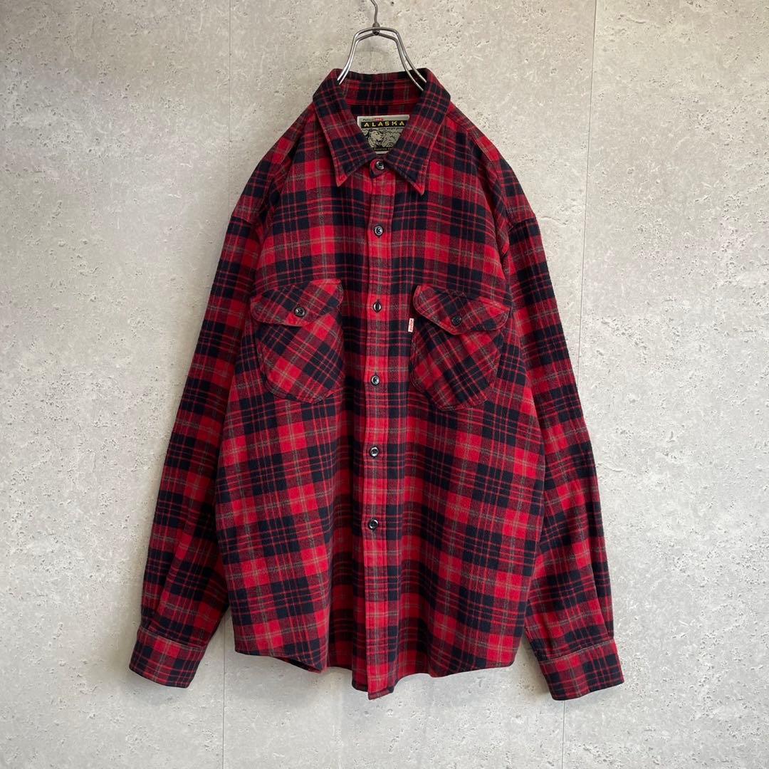 90s Levi's ALASKA チェック フランネルシャツ XLサイズ
