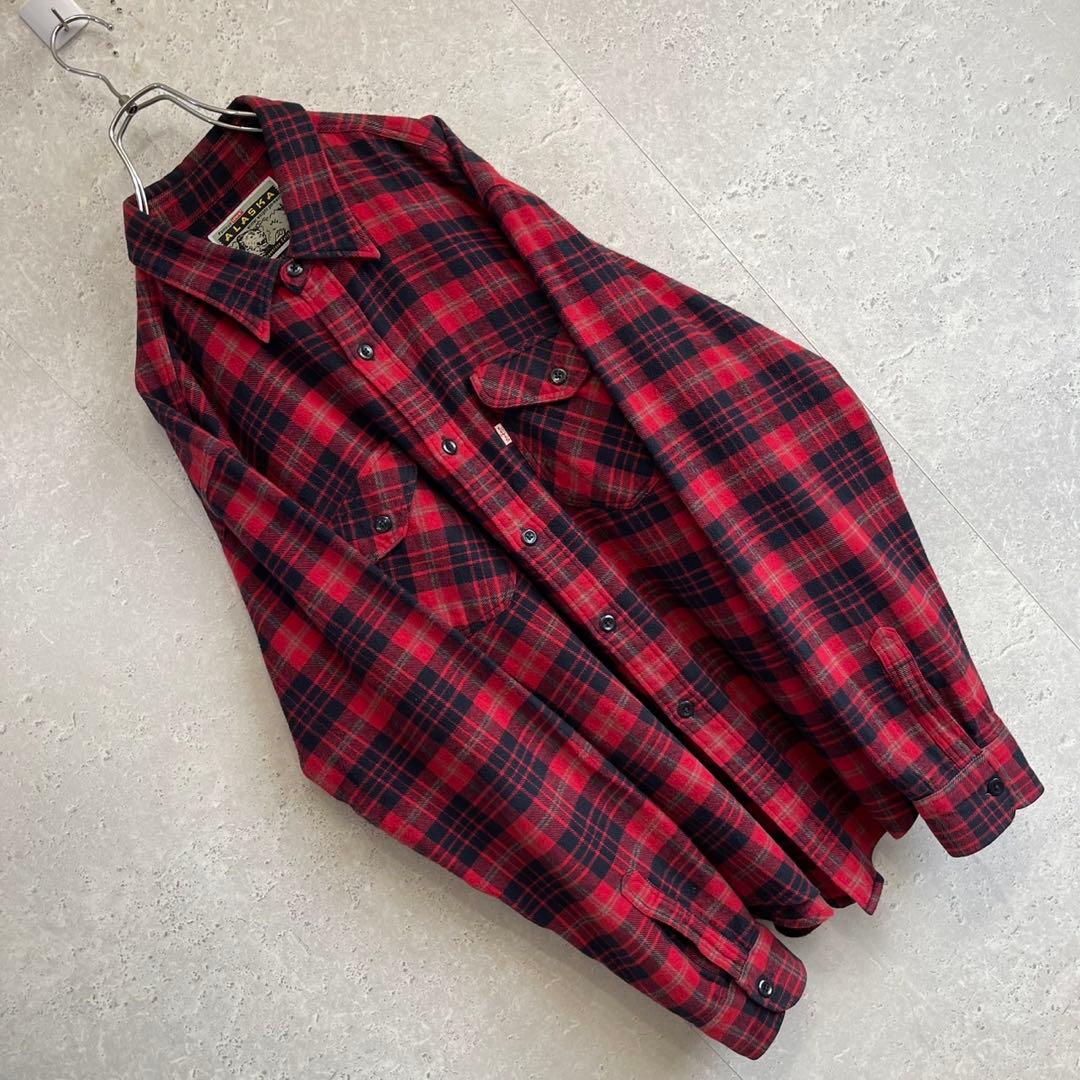 90s Levi's ALASKA チェック フランネルシャツ XLサイズ