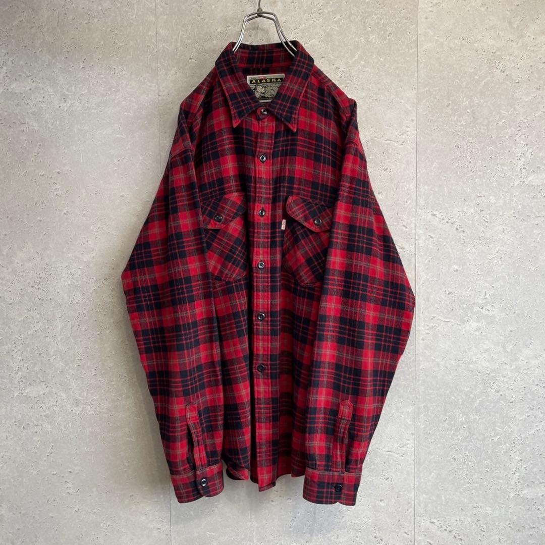 90s Levi's ALASKA チェック フランネルシャツ XLサイズ