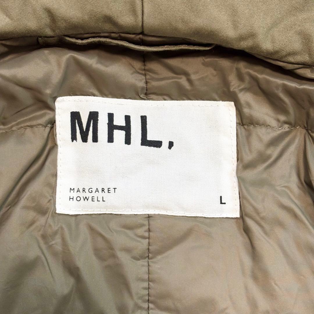 極美品 MHL. マウンテンモッズコート ダウンジャケット コート カーキ L