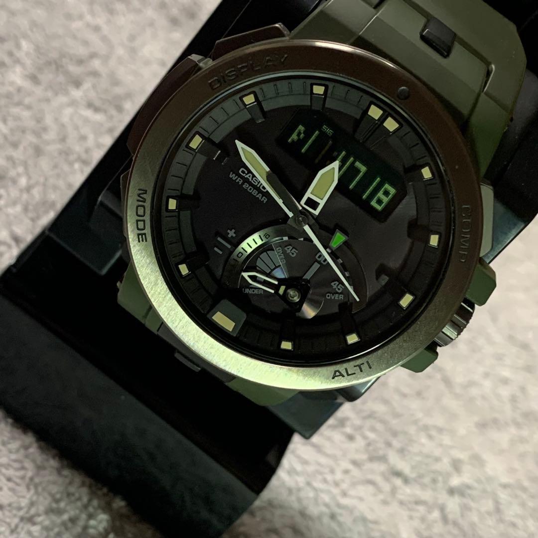 時計 CASIO PROTREK PWR-7000 Military Green