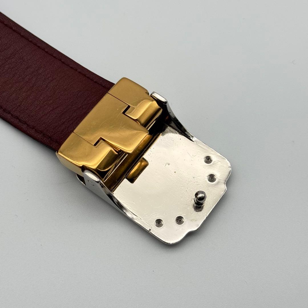 ✨美品✨カルティエ ベルト マスト サントス ゴールド シルバー金具 純正ベルト