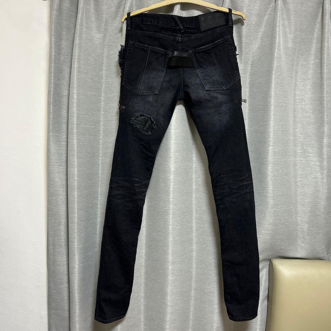 LGB レザー使用ダメージデニム サイズ26
