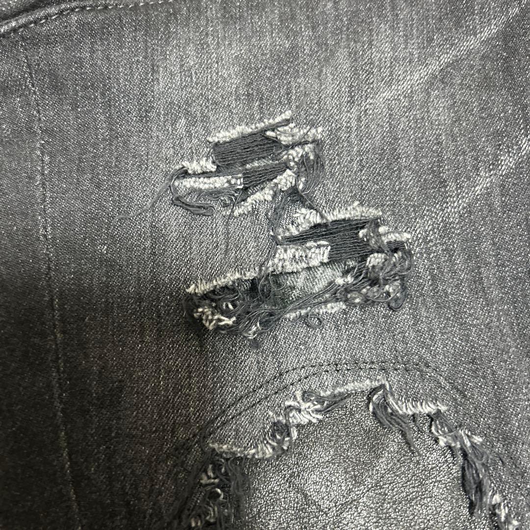 LGB レザー使用ダメージデニム サイズ26