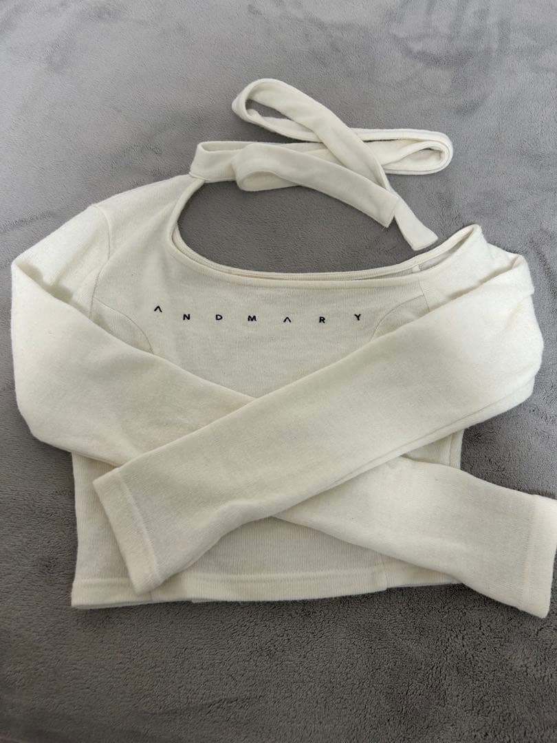 トップス andmary Nana ribbon oneshoulder tops