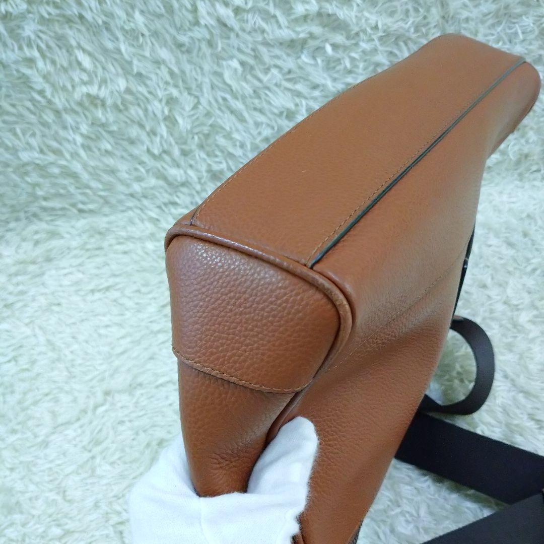 COACH コーチ ハドソン メッセンジャーバッグ レザー ブラウン