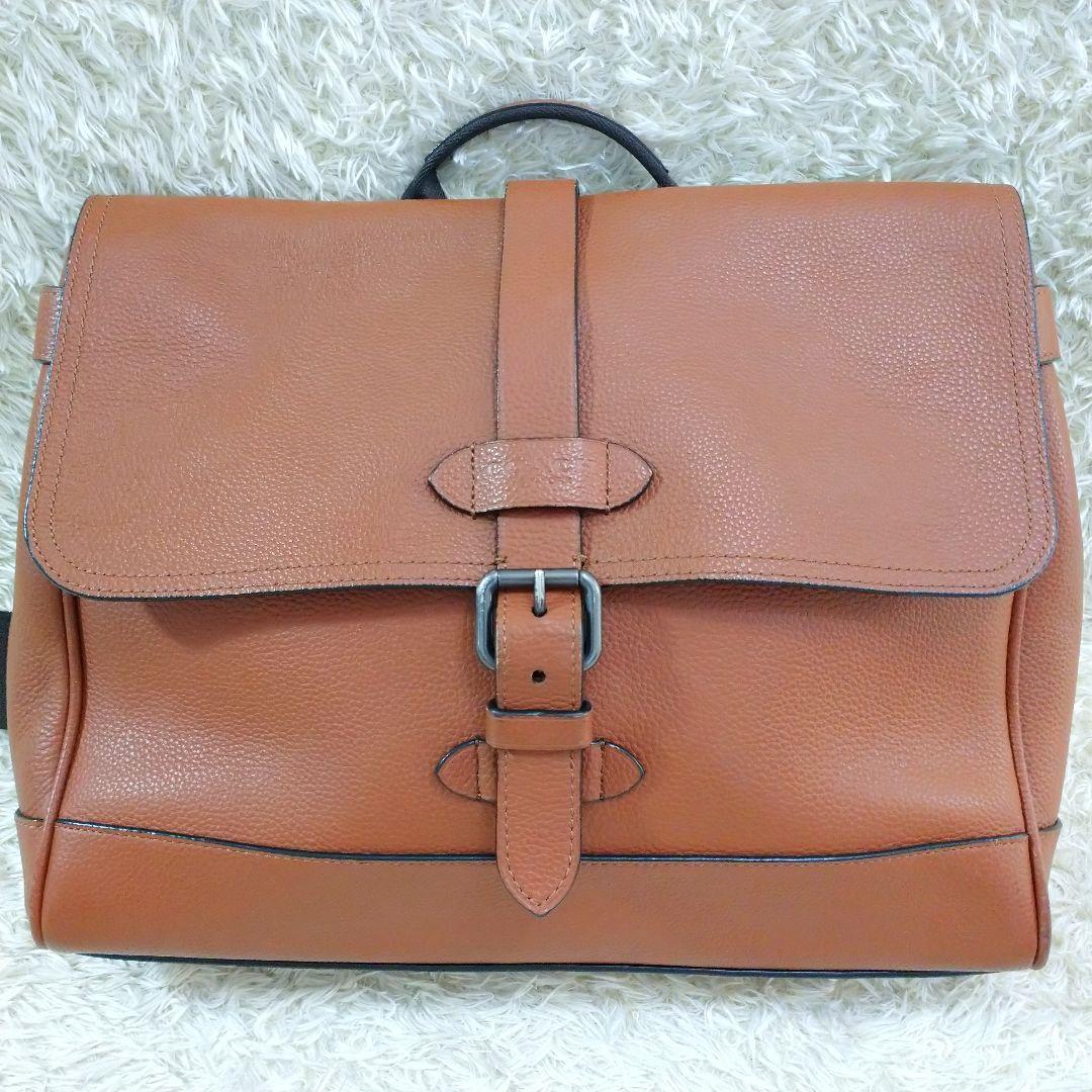 COACH コーチ ハドソン メッセンジャーバッグ レザー ブラウン