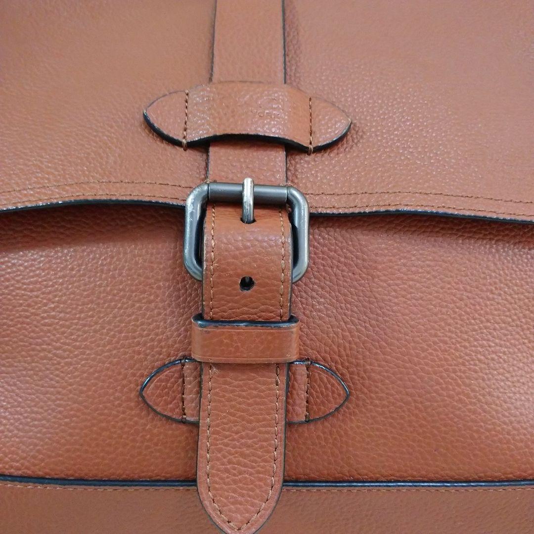 COACH コーチ ハドソン メッセンジャーバッグ レザー ブラウン
